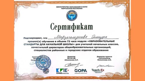 Мырзагелдиева Эльнура Кадырбековна
