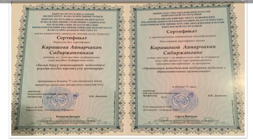 Карашова Айпарча Сабиржановна