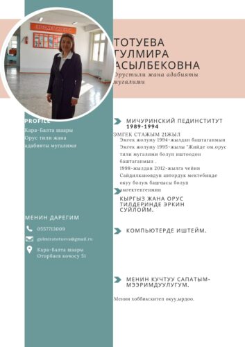 Тотуева Гулмира Асылбековна