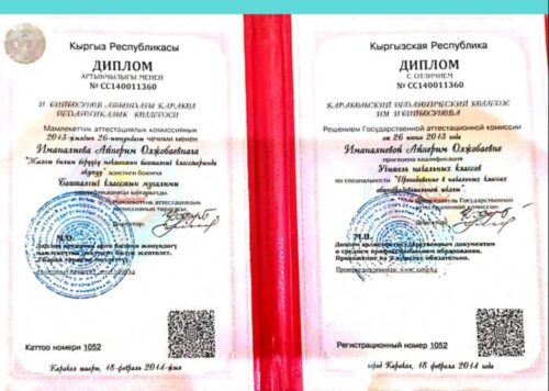 Иманалиева Айперим Олжобаевна